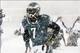 Dec 8, 2013; Philadelphia, PA, USA; Philadelphia Eagles quarterback Michael Vick (7) runs onto the field prior to the game against the Detroit Lions at Lincoln Financial Field. The Eagles defeated the Lions 34-20. Mandatory Credit: Howard Smith-USA TODAY