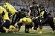 Jan 4, 2014; San Antonio, TX, USA; West running back Royce Freeman (23) dives for a touchdown during U.S. Army All-American Bowl high school football game at the Alamodome. Mandatory Credit: Soobum Im-USA TODAY Sports