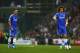 SWINDON, ENGLAND - SEPTEMBER 24: Juan Mata (L) and David Luiz of Chelsea organise a free kick during the Capital One Cup Third Round match between Swindon Town and Chelsea at County Ground on September 24, 2013 in Swindon, England. (Photo by Michael Ste