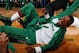 BOSTON, MA - DECEMBER 13: Jordan Crawford #27 of the Boston Celtics laughs on the court during warm ups prior to the game against the New York Knicks on December 13, 2013 at the TD Garden in Boston, Massachusetts. NOTE TO USER: User expressly acknowledge
