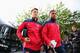 LONDON, ENGLAND - OCTOBER 26: Mesut Oezil (L) and Serge Gnabry of Arsenal arrive for the Barclays Premier League match between Crystal Palace and Arsenal at Selhurst Park on October 26, 2013 in London, England. (Photo by Clive Rose/Getty Images)
