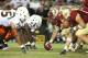 TALLAHASSEE, FL - SEPTEMBER 07: The Miami Hurricanes defense lines up against the offense of the Florida State Seminoles at Doak Campbell Stadium on September 7, 2009 in Tallahassee, Florida. (Photo by Doug Benc/Getty Images)
