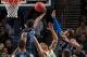 Jan 4, 2014; South Bend, IN, USA; Duke Blue Devils forward Amile Jefferson (21) grabs a rebound over Notre Dame Fighting Irish forward Zach Auguste (30) in the second half at the Purcell Pavilion. Mandatory Credit: Matt Cashore-USA TODAY Sports