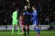 SOUTHAMPTON, ENGLAND - JANUARY 01: Oscar of Chelsea is shown a yellow card by Referee Martin Atkinson for diving during the Barclays Premier League match between Southampton and Chelsea at St Mary's Stadium on January 1, 2014 in Southampton, England. (P