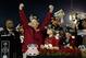 PASADENA, CA - JANUARY 06: (2nd L) Florida State Seminoles head coach Jimbo Fisher celebrates after defeating the Auburn Tigers 34-31 in the 2014 Vizio BCS National Championship Game at the Rose Bowl on January 6, 2014 in Pasadena, California. (Photo by