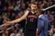 PHOENIX, AZ - DECEMBER 06: Jonas Valanciunas #17 of the Toronto Raptors talks with head coach Dwane Casey during the NBA game against the Phoenix Suns at US Airways Center on December 6, 2013 in Phoenix, Arizona. The Suns defeated the Raptors 106-97. NO