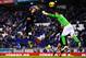 BARCELONA, SPAIN - NOVEMBER 30: Antoine Griezmann of Real Sociedad scores his team's first goal past Kiko Casilla of RCD Espanyol during the La Liga match between RCD Espanyol and Real Sociedad de Futbol at Cornella-El Prat Stadium on November 30, 2013 i