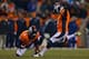 DENVER, CO - DECEMBER 12: Place kicker Matt Prater #5 of the Denver Broncos kicks a 42-yard field goal on a hold by Britton Colquitt #4 during the fourth quarter against the San Diego Chargers at Sports Authority Field Field at Mile High on December 12,