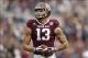 Nov 9, 2013; College Station, TX, USA; Texas A&M Aggies wide receiver Mike Evans (13) warms up before the game against the Mississippi State Bulldogs at Kyle Field. Mandatory Credit: Thomas Campbell-USA TODAY Sports
