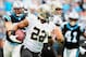 CHARLOTTE, NC - DECEMBER 22: Mark Ingram #22 of the New Orleans Saints runs against the Carolina Panthers during their game at Bank of America Stadium on December 22, 2013 in Charlotte, North Carolina. (Photo by Grant Halverson/Getty Images)