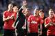WEST BROMWICH, ENGLAND - MAY 19: Manchester United manager Sir Alex Ferguson is applauded by players after his 1,500th and final match in charge of the club following the Barclays Premier League match between West Bromwich Albion and Manchester United at
