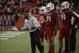 Nov 16, 2013; Louisville, KY, USA; Louisville Cardinals head coach Charlie Strong reacts during the second half of play against the Houston Cougars at Papa John's Cardinal Stadium. Louisville defeated Houston 20-13. Mandatory Credit: Jamie Rhodes-USA TOD