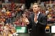 Jan 7, 2014; Ames, IA, USA; Iowa State Cyclones head coach Fred Hoiberg claps against the Baylor Bears at James H. Hilton Coliseum. Mandatory Credit: Reese Strickland-USA TODAY Sports