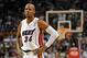 Jan 5, 2014; Miami, FL, USA; Miami Heat shooting guard Ray Allen (34) takes a breather against the Toronto Raptors during the second half at American Airlines Arena. Miami won 102-97. Mandatory Credit: Steve Mitchell-USA TODAY Sports