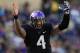 FORT WORTH, TX - NOVEMBER 30: Casey Pachall #4 of the TCU Horned Frogs celebrates a touchdown at Amon G. Carter Stadium on November 30, 2013 in Fort Worth, Texas. (Photo by Ronald Martinez/Getty Images)