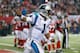 ATLANTA, GA - DECEMBER 29: Cam Newton #1 of the Carolina Panthers celebrates a touchdown against the Atlanta Falcons at Georgia Dome on December 29, 2013 in Atlanta, Georgia. (Photo by Kevin C. Cox/Getty Images)