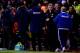 SUNDERLAND, ENGLAND - JANUARY 07: David Moyes manager of Manchester United (2R) look dejected in defeat after the Capital One Cup Semi-Final, first leg match between Sunderland and Manchester United at Stadium of Light on January 7, 2014 in Sunderland, E