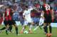 BOURNEMOUTH, ENGLAND - JULY 21: Alvaro Morata of Real Madrid (c) controls the ball from Steve Cook of AFC Bournemouth during a pre season friendly match between AFC Bournemouth and Real Madrid at Goldsands Stadium on July 21, 2013 in Bournemouth, Englan