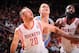 HOUSTON, TX - NOVEMBER 16: Donatas Motiejunas #20 of the Houston Rockets boxes out Timofey Mozgov #25 of the Denver Nuggets on November 16, 2013 at the Toyota Center in Houston, Texas. NOTE TO USER: User expressly acknowledges and agrees that, by download