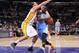 LOS ANGELES, CA - JANUARY 5: Ty Lawson #3 of the Denver Nuggets drives to the basket during a game against the Los Angeles Lakers at STAPLES Center on January 5, 2014 in Los Angeles, California. NOTE TO USER: User expressly acknowledges and agrees that, b