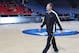 Mar 21, 2013; Dayton, OH, USA; Iowa State Cyclones coach Fred Hoiberg watches his team go through drills in practice before the second round of the 2013 NCAA tournament at University of Dayton Arena. Mandatory Credit: Brian Spurlock-USA TODAY Sports