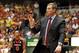 Dec 2, 2013; Ames, IA, USA; Iowa State Cyclones head coach Fred Hoiberg signals to his team during their game against the Auburn Tigers at James H. Hilton Coliseum. The Cyclones beat the Tigers 99-70. Mandatory Credit: Reese Strickland-USA TODAY Sports