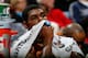 ATLANTA, GA - DECEMBER 06: Andrew Bynum #21 of the Cleveland Cavaliers reacts in the final minutes of their 108-89 loss to the Atlanta Hawks at Philips Arena on December 6, 2013 in Atlanta, Georgia. NOTE TO USER: User expressly acknowledges and agrees t