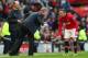 MANCHESTER, ENGLAND - OCTOBER 26: David Moyes the manager of Manchester United talks with Wayne Rooney during the Barclays Premier League match between Manchester United and Stoke City at Old Trafford on October 26, 2013 in Manchester, England. (Photo b