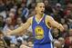 Dec 23, 2013; Denver, CO, USA; Golden State Warriors guard Stephen Curry (30) reacts during the second half against the Denver Nuggets at Pepsi Center. The Warriors won 89-81. Mandatory Credit: Chris Humphreys-USA TODAY Sports
