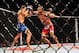 May 18, 2013; Jaragua do Sul, BRAZIL; Luke Rockhold (blue shorts) fights against Vitor Belfort (red shorts) during UFC on FX 8 at ARena Jaragua. Mandatory Credit: Jason da Silva-USA TODAY Sports