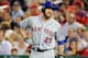 WASHINGTON, DC - AUGUST 31: Ike Davis #29 of the New York Mets reacts after injuring himself hitting a sacrifice fly in the third inning against the Washington Nationals at Nationals Park on August 31, 2013 in Washington, DC. (Photo by Greg Fiume/Getty