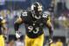 PITTSBURGH, PA - SEPTEMBER 16: Jason Worilds #93 of the Pittsburgh Steelers awaits the snap against the New York Jets during the game on September 16, 2012 at Heinz Field in Pittsburgh, Pennsylvania. (Photo by Justin K. Aller/Getty Images)