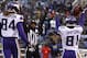 BALTIMORE, MD - DECEMBER 08: Wide receiver Jerome Simpson #81 of the Minnesota Vikings celebrates after scoring a touchdown against the Baltimore Ravens in the fourth quarter at M&T Bank Stadium on December 8, 2013 in Baltimore, Maryland. The Baltimore R