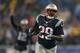 FOXBORO, MA - DECEMBER 29: LeGarrette Blount #29 of the New England Patriots scores a touchdown as Tom Brady #12 of the New England Patriots reacts during a game with the Buffalo Bills at Gillette Stadium on December 29, 2013 in Foxboro, Massachusetts. (P