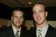 NEW YORK - APRIL13: (L-R) NFL Quarterbacks Tom Brady and Peyton Manning attend the Ermenegildo Zegna Flagship store opening April 13, 2004 in New York City. (Photo by Peter Kramer/Getty Images)