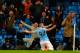 MANCHESTER, ENGLAND - JANUARY 08: Alvaro Negredo of Manchester City celebrates scoring the opening goal during the Capital One Cup Semi-Final first leg match between Manchester City and West Ham United at Etihad Stadium on January 8, 2014 in Manchester,