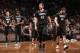 MINNEAPOLIS, MN - NOVEMBER 27: Kevin Love #42 of the Minnesota Timberwolves and his team walk on the court against the Denver Nuggets on November 27, 2013 at Target Center in Minneapolis, Minnesota. NOTE TO USER: User expressly acknowledges and agrees th