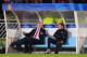 SAN SEBASTIAN, SPAIN - NOVEMBER 05: Manchester United manager David Moyes reacts with Phil Neville to the sending off of Marouane Fellainiduring the UEFA Champions League Group A match between Real Sociedad and Manchester United at Estadio Anoeta on Nove