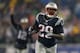 FOXBORO, MA - DECEMBER 29: LeGarrette Blount #29 of the New England Patriots scores a touchdown as Tom Brady #12 of the New England Patriots reacts during a game with the Buffalo Bills at Gillette Stadium on December 29, 2013 in Foxboro, Massachusetts. (P