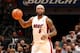 MIAMI, FL - JANUARY 7: LeBron James #6 of the Miami Heat dribbles the ball up the court against the New Orleans Pelicans at the American Airlines Arena in Miami, Florida on Jan. 7, 2014. NOTE TO USER: User expressly acknowledges and agrees that, by downlo