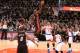 NEW YORK, NY - JANUARY 9: LeBron James #6 of the Miami Heat dunks against the New York Knicks during a game at Madison Square Garden in New York City on January 9, 2014. NOTE TO USER: User expressly acknowledges and agrees that, by downloading and or usi