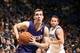 MINNEAPOLIS, MN - JANUARY 8: Goran Dragic #1 of the Phoenix Suns drives to the basket against the Minnesota Timberwolves on January 8, 2014 at Target Center in Minneapolis, Minnesota. NOTE TO USER: User expressly acknowledges and agrees that, by downloadi