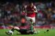 LONDON, ENGLAND - AUGUST 04: Albert Riera of Galatasaray battles with Alex Oxlade Chamberlain of Arsenal during the Emirates Cup match between Arsenal and Galatasaray at the Emirates Stadium on August 4, 2013 in London, England. (Photo by Jamie McDonald