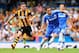 LONDON, ENGLAND - AUGUST 18: Frank Lampard of Chelsea takes the ball away from Robbie Brady of Hull City during the Barclays Premier League match between Chelsea and Hull City at Stamford Bridge on August 18, 2013 in London, England. (Photo by Clive Mas