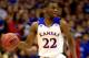 LAWRENCE, KS - NOVEMBER 19: Andrew Wiggins #22 of the Kansas Jayhawks in action during the game against the Iona Gaels at Allen Fieldhouse on November 19, 2013 in Lawrence, Kansas. (Photo by Jamie Squire/Getty Images)