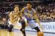 Dec 28, 2013; Memphis, TN, USA; Denver Nuggets small forward Wilson Chandler (21) handles the ball against Memphis Grizzlies small forward Mike Miller (13) during the fourth quarter at FedExForum. Mandatory Credit: Justin Ford-USA TODAY Sports