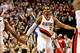 Jan 8, 2014; Portland, OR, USA; Portland Trail Blazers power forward LaMarcus Aldridge (12) reacts after making a basket in the fourth quarter against the Orlando Magic at the Moda Center. Mandatory Credit: Craig Mitchelldyer-USA TODAY Sports