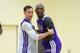 EL SEGUNDO, CA - DECEMBER 3: Kobe Bryant #24 of the Los Angeles Lakers looks to get open against Steve Nash #10 of the Los Angeles Lakers during practice on December 3, 2013 at Toyota Sports Center in El Segundo, California. NOTE TO USER: User expressly