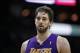 Jan 8, 2014; Houston, TX, USA; Los Angeles Lakers center Pau Gasol (16) reacts to a play during the fourth quarter against the Houston Rockets at Toyota Center. Mandatory Credit: Andrew Richardson-USA TODAY Sports