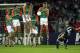 BREMEN, GERMANY - OCTOBER 5: (L-R) Tim Borowski, Johan Micoud, Angelos Charisteas, Mladen Krstajic and Valerien Ismael of Bremen jump as Andreas D'Alessandro of Wolfsburg takes a free kick during the Bundesliga match between SV Werder Bremen and VFL Wolf